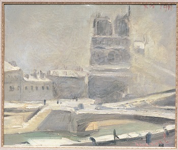 Notre-Dame sous la neige